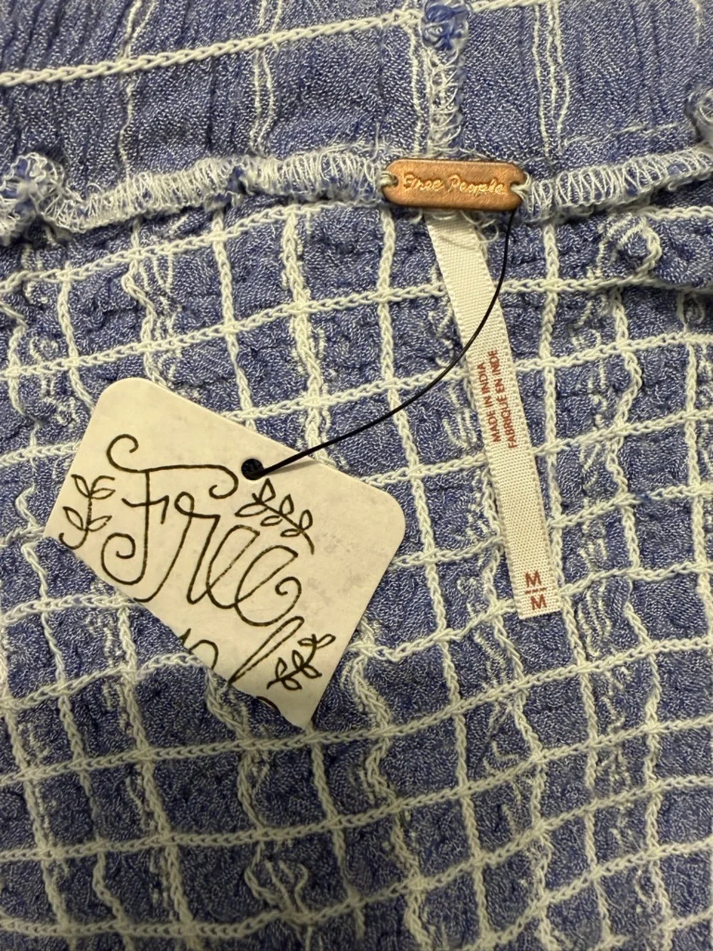 Free People Smocked Off-Shoulder Crop Top - Picture 9 of 10